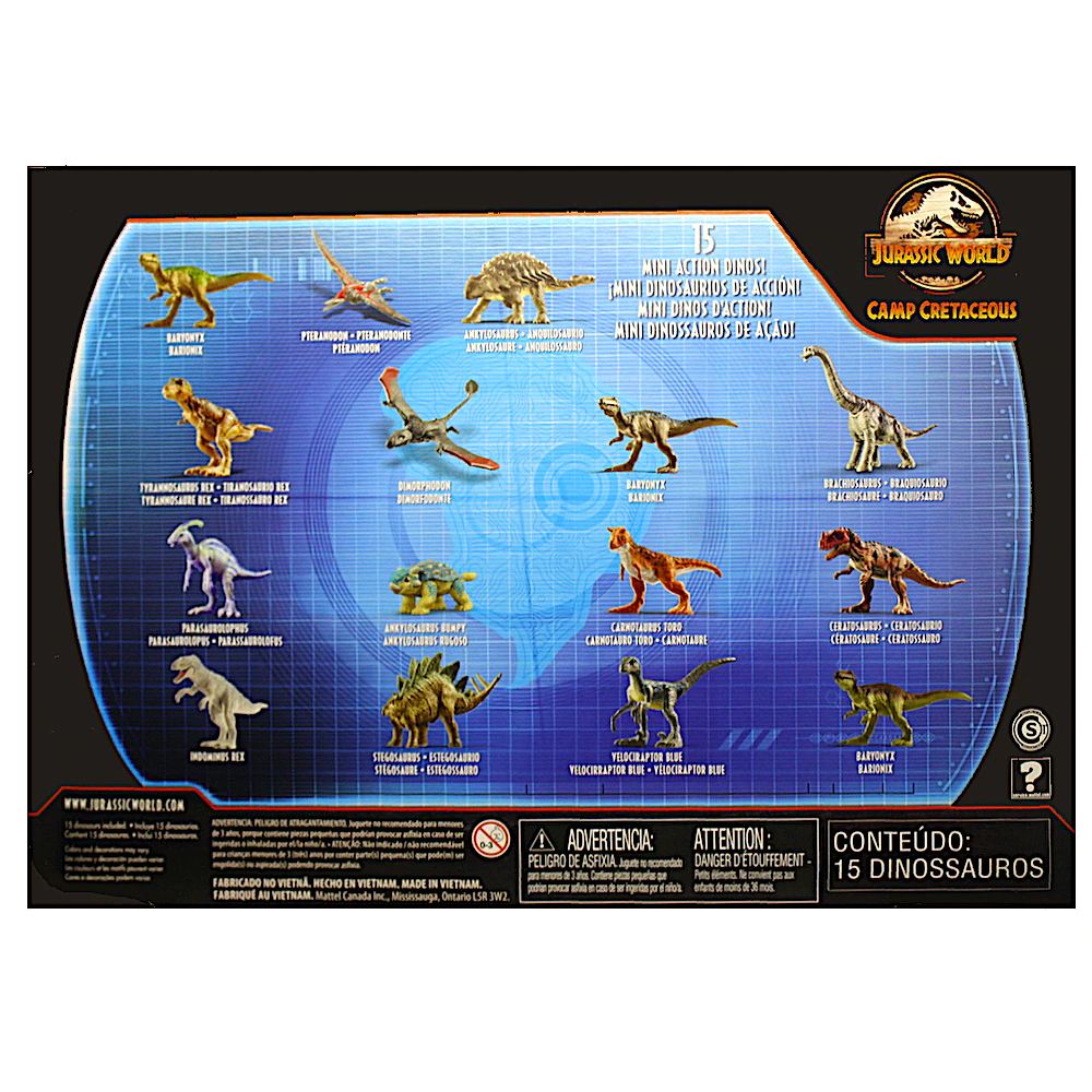 Jurassic World Camp Cretaceous 15 Mini Action Dinosaurs for sale online 