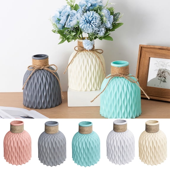 Dengjunhu Modern Plastic Vases for Decor - Living Room Decor, Coffee Table Decor, Home Decor, Fireplace Decor, Shelf Decor Accents, Dining Room Table Decor - Farmhouse Kitchen Decor