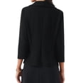 thumbnail image 3 of INSPIRE CHIC Women's 3/4 Sleeve Cardigan Blazer Shawl Collar Open Front Lightweight Stretchy Jackets Black S, 3 of 5