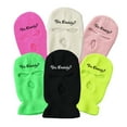 thumbnail image 3 of YEUHTLL Knitted 3 Hole Ski Mask Letter Embroidered Winter Balaclava Knit Full Face Mask, 3 of 11