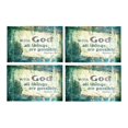 thumbnail image 2 of MKHERT Christian Bible Verse with All Things are Possible Placemats Table Mats for Dining Room Kitchen Table Decoration 12x18 inch,Set of 4, 2 of 4