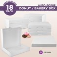 thumbnail image 2 of Fit Meal Prep 100 Pack 15x11.5x2.2'' White Bakery Box - Holds 12 Donuts, Auto-Popup Cardboard Gift Packaging and Baking Containers, Cookies, Brownies, Pastry and Bread Boxes, 2 of 8