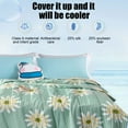thumbnail image 5 of Darzheoy Floral Quilt, Lightweight Microfiber Bedspreads Soft Purple Floral Quilt Reversible Green Leaves Coverlet Set, 5 of 6