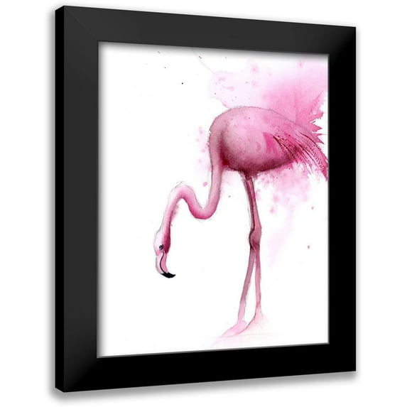 Shefranov, Olga 12x14 Black Modern Framed Museum Art Print Titled - Flamingo II