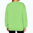 thumbnail image 4 of Xyxonk Womens V Neck Oversized Sweatshirts Cute Drop Shoulder Pullover Tops Fall Long Sleeve Street Hoodies with Pockets Solid Color Clothing,Fluorescent Green XL, 4 of 6