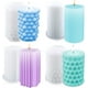 thumbnail image 1 of Molde de silicona para velas, juego de 4 moldes para velas artesanales hechos a mano, molde de silicona para velas en 3D, moldes para velas DIY, para hacer velas, velas perfumadas, jabón, manualidades, 1 of 5