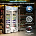 thumbnail image 6 of Accreate Commercial Glass Door Display Refrigerator, 11.5 Cu. Ft. Merchandiser Fridge Upright Beverage Cooler, 6 of 7