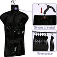 thumbnail image 3 of Dkelincs 4PCS Male Mannequin Torso Set 30"H Half Body Clothing Form Plastic Adult Model Stand with Metal Hook, Black, 3 of 7