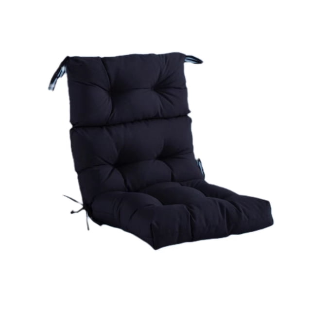 Nvzi Cojín para jardín, terraza, hogar, cocina, oficina, grueso y cómodo, 20,86 x 40 x 4,72 pulgadas (negro)