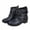 Blue, variant on OKBOP Women's Buckle Strap Ankle Boots Chunky Heel Studded Chain Moto Booties Comfortable for Fall