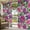 Purple Green Beige, variant on 1 Panel Outdoor Curtains for Patio Waterproof 54"x84", Purple Flowers Weatherproof Privacy Outsides Curtains, Spring Watercolor Floral Leaves Botanical Beige Grommet Thermal Drapes for Cabana Porch