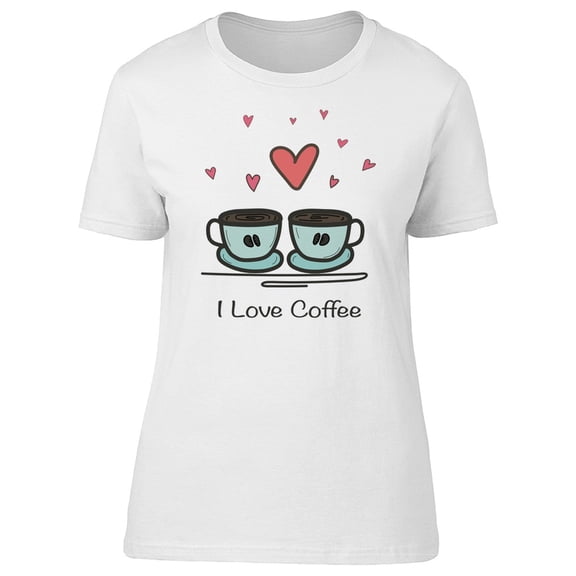 I Love Coffee, Cute Cups Tee Men's -Image by Shutterstock