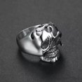 thumbnail image 5 of GKNET Irregular Big Teeth Skeleton Head Stainless Steel Locomotive Men Ring Size 8-13, 5 of 5