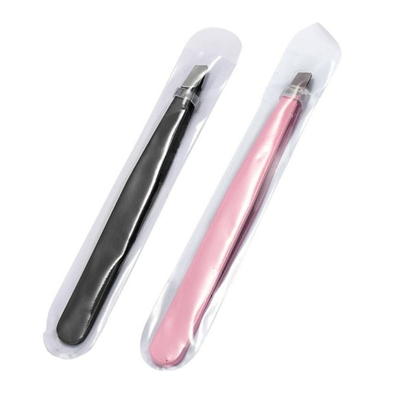 Tweezers for Eyebrows Facial Ingrown Hair Removal Slant Point Tip Blackhead Splinter Plucking Tweezer Set