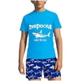 thumbnail image 2 of ITSAME Boys Swimwear Set Quick-Dry Crewneck Tops and Swim Trunks Seaside Surfing Swimsuit 2-Piece Multicolor Size 9-10, 2 of 9