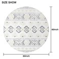thumbnail image 6 of Round Waterproof Tablecloth 60×60 Inch, Boho Style Reusable Indoor/Outdoor Durable Table Cover for Party Kitchen Dinner Room Decor, 6 of 6