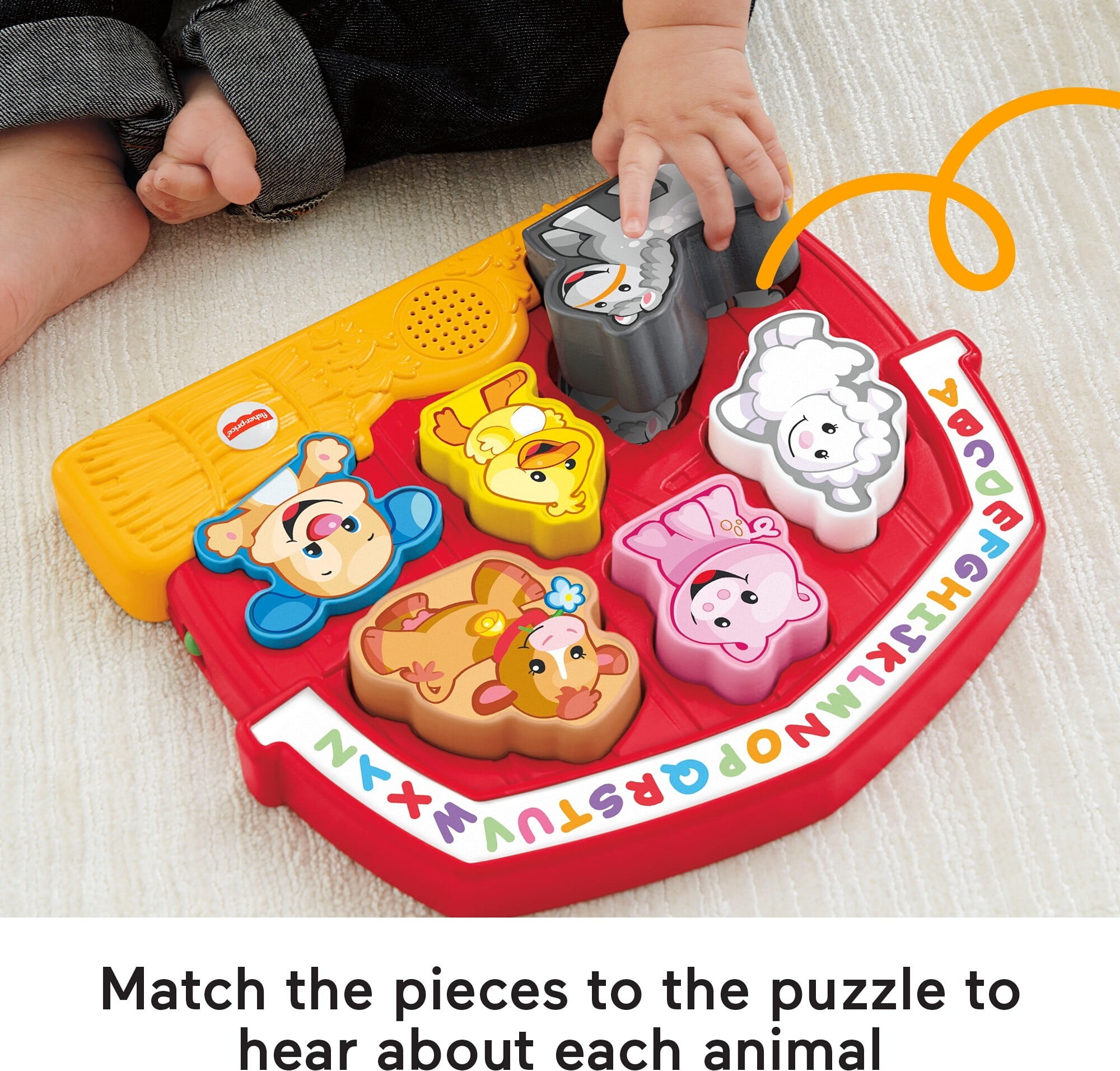 Fisher-Price Laugh & Learn Farm Animal Puzzle with 7 Different Songs