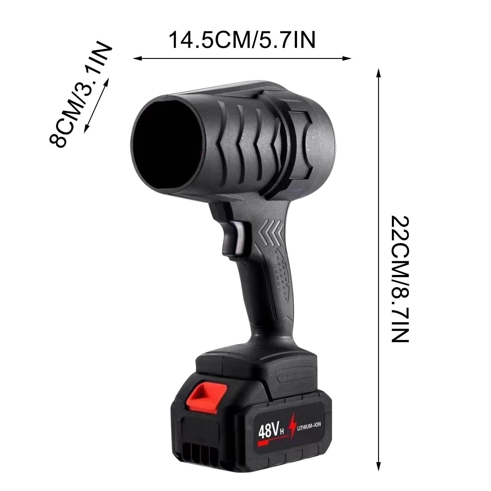 Electric Cordless Turbo fan Blower, Cordless Leaf Blower Violent Turbofan 150000RPM Handheld Jet Fan, Variable Wind Speed, for Cleaning and Drying(Black)