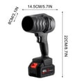 thumbnail image 3 of Kchsji Violent Turbo Fan High-Speed Blower, 210KM/h Wind Speed, Multi-Use for Car Wash, Snow Removal, Yard Cleaning, Dusting, Lightweight, Portable, Long-lasting Battery, Ideal for Outdoors, 3 of 9