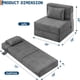 thumbnail image 2 of 4 - in - 1 convertible sofa cama y sleeper chair: 73 - pulgada convertible loveseat con pillows in gris oscuro, 2 of 7