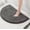 Dark Grey, variant on Chenille Bath Mat, Half Round Water Absorbing Foot Mat - Bathroom Entrance Floor Mat for Bedroom Toilet, Non Slip Household Area Rug,Silver Gray 19x30 in by Mucky Rug