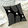 thumbnail image 4 of Boho Mid Century Pillow Covers 20x20 Inch Set of 2, Abstract Simple Black and White Decorative Throw Pillowcase Boho Modern Outdoor Farmhouse Cushion Cover for Sofa Couch Bed Living Room Decor, 4 of 6