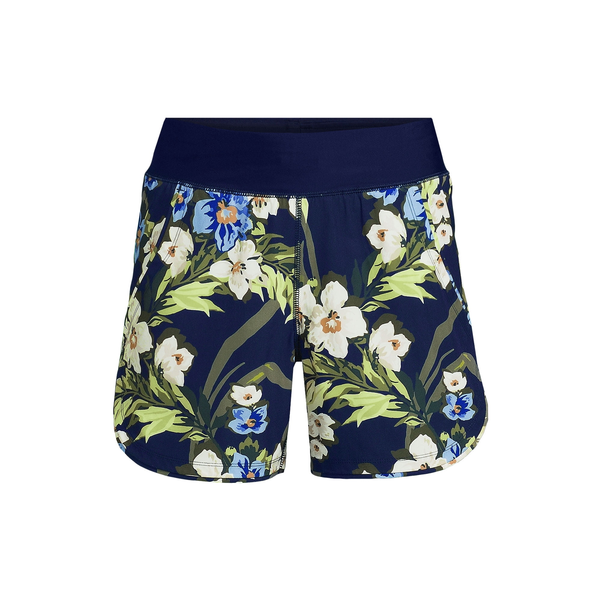 Lands' End Women's Plus Size SunShade UPF 50 5" Board Shorts with Panty