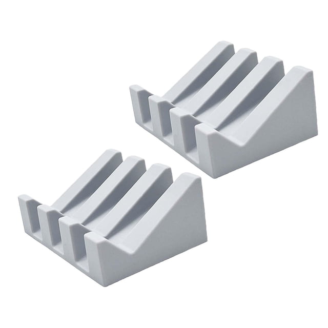 2x Jabonera para Baño, Soporte para Jabón con Drenaje, Bandeja de Drenaje Portátil, Contenedor, Organizador de Baño, Estante, Caja de Jabón para Viaje gris
