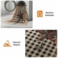 thumbnail image 5 of Texas Star Plaid Washable Area Rug 3'x5', Farmhouse Black Brown Texas Vintage Woven Cotton Tassels Kitchen Rugs, Non Slip Indoor Door Mat Throw Carpet for Entryway Living Room Nursery Laundry Room, 5 of 9