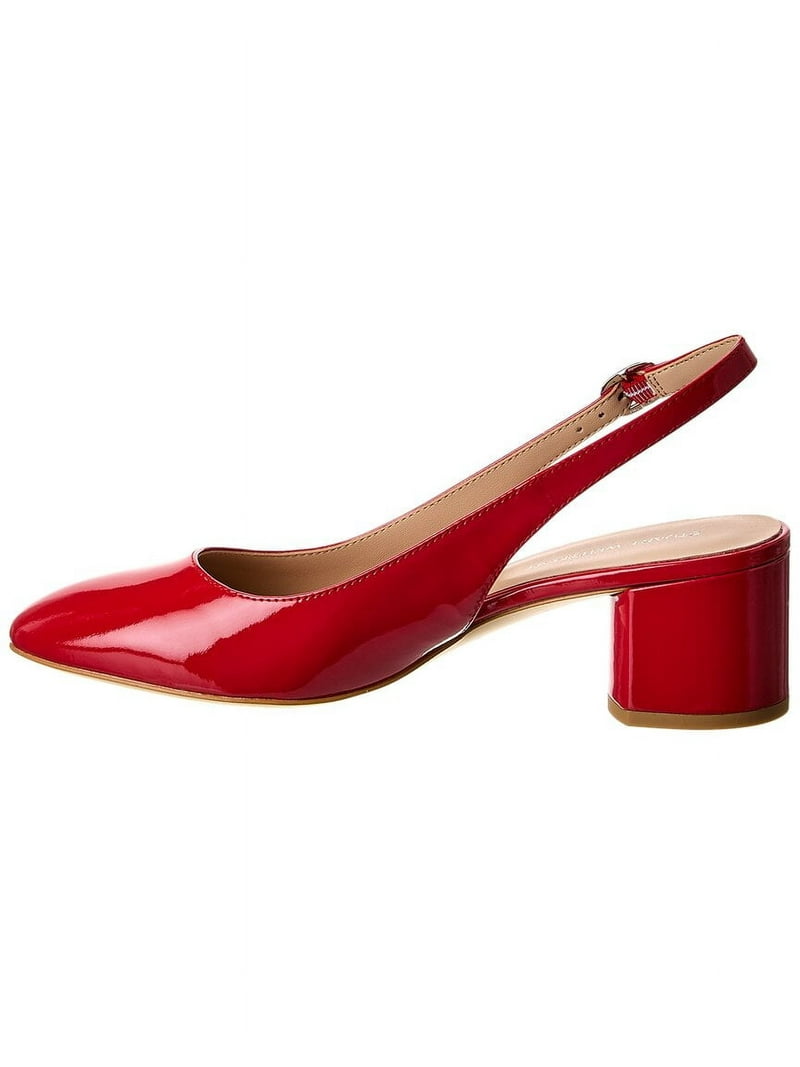 Escarpins STUART WEITZMAN En Cuir Verni Rouge - Talons Aiguilles Plateforme, Pointure US 10, Occasion Bon état