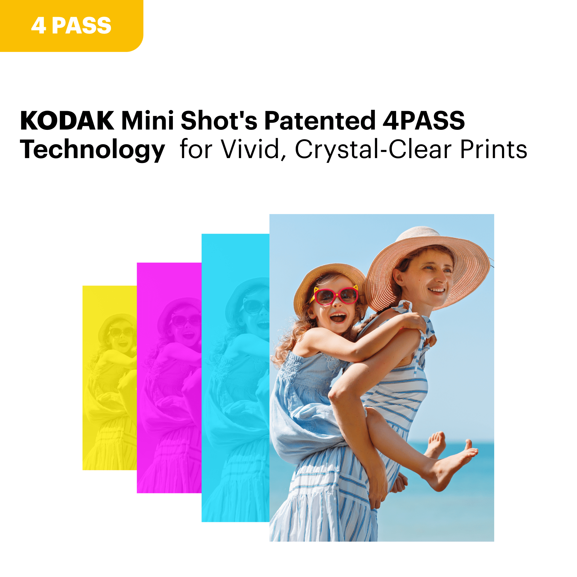 Kodak Mini Shot 2 ERA 2-in-1 instant camera-printer, 2.1x3.4 inches, black (camera + 8 sheets)