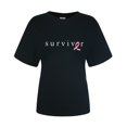thumbnail image 3 of TSADFHJI Hauts d'Été Boho pour Femmes T-Shirt Décontracté Mode Imprimé Ruban Promotionnel International Manches Courtes Col Rond S Noir, 3 of 3