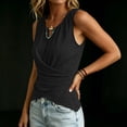 thumbnail image 6 of Omexry Cute Tops Women's Color Buttoned -Linen Sleeveless Top Ladies' Top Ladies' Tank Top, 6 of 7