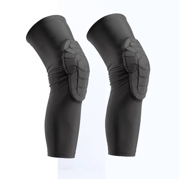 BESTSKY 2 Pcs Kids Compression Leg Sleeves,Polyester Fabric Knee Brace,Soft Cartoon Design Breathable Comfort Volleyball Knee Pads,Black