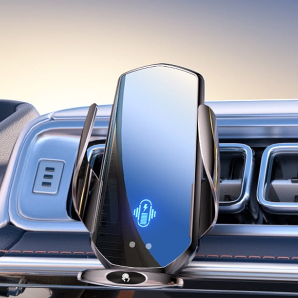 Cargador inalámbrico para coche de 15 W, navegación para coche, rotación de 360 grados, detección automática, batería incorporada, carga inalámbrica para coche, carga inalámbrica