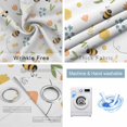 thumbnail image 4 of Flowers Bees Blackout Curtains for Bedroom/Living Room, Thermal Insulated Kitchen Curtains, Spring Cartoon Botanical Tulip Flowers Leaves Grommet Darkening Window Treatment Drapes 42"x63"x2, 4 of 8