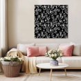 thumbnail image 5 of Black Botanical Wall Art Painting on Canvas, Pastoral Spring Floral Classic Black Canvas Art Home Prints Wall Art Framed Modern Artwork for Living Room Bedroom Wall Decor 16x16in, 5 of 9