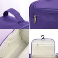 thumbnail image 6 of Toiletry Bag Wash Cosmetic Organizer with Hanging Hook for Travel Purple, 6 of 8