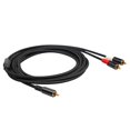 thumbnail image 2 of Dual Audio Cable Aluminum Alloy Y Adapter Connector Extension Cor for Mixer, Amplifier, Sound Card, Active Speaker, 2 of 7
