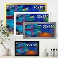 thumbnail image 4 of Boats During Warm Sunset Resting On The Water I 40 in x 30 in Framed Painting Canvas Art Print, by Designart, 4 of 4
