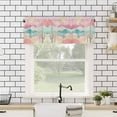 thumbnail image 4 of nqOlkjepod Western Boho Farmhouse Short Window Curtain Valances, Cactus Pink Green Nature Mountains Rod Pocket Kitchen Valances for Living Room Bedroom Bathroom Cafe, 1 Panel - 60" x 18", 4 of 8