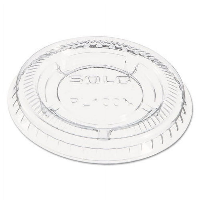 Portion/Souffle Cup Lids, Fits 0.5 oz to 1 oz Cups, PET, Clear, 125 Pack, 20 Packs/Carton Portion/Souffle Cup Lids, Fits 0.5 oz to 1 oz Cups, PET, Clear, 125 Pack, 20 Packs/Carton