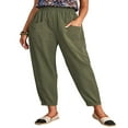 thumbnail image 1 of Women‘s Summer Harem Pants with Elastic Waist and Front Pocket, 1 of 5