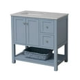 thumbnail image 4 of Lakeshore 36" Bathroom Vanity with Powder Blue Cabinet and Engineered Carrara Top, 4 of 6