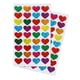 thumbnail image 1 of Pegatinas de corazón de 0.75 pulgadas, 10 hojas de pegatinas metálicas autoadhesivas en forma de corazón, 1 of 6