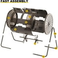 thumbnail image 2 of Dual Chamber Tumbling Composter 43 Gallon Large Outdoor Tumbling Composter Efficient Batch Composting Easy Turn Design (Grey), 2 of 7