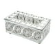 thumbnail image 2 of Cubierta de caja de pañuelos de cristal, caja de papel decorativa para inodoro, servilletero de cristal, soporte de caja de pañuelos faciales para bañ 20x11x9cm Plata BLESIY titular de tejido de cristal, 2 of 8
