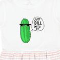 thumbnail image 4 of Inktastic Just Dill with It Chill Dill Pickle in Sunglasses Girls Toddler Dress, 4 of 5