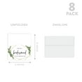 thumbnail image 5 of Koyal Wholesale Wedding Day Gift Cards with Envelopes Set of 8 Geometric Greenery To My Bridesmaid On My Wedding Day, 5 of 5