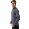 thumbnail image 3 of Hanes Men's & Big Men's Cool DRI Quick Dry Quarter Zip Long Sleeve Workout and Running Shirt, Sizes S-3XL, 3 of 5